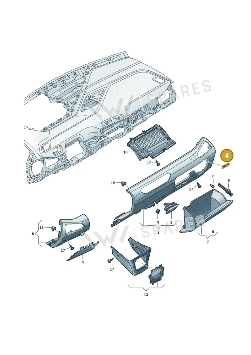 10A858883N0R — Volkswagen ID.3 Pro (2019-2024) diagram 10a857020, position 4