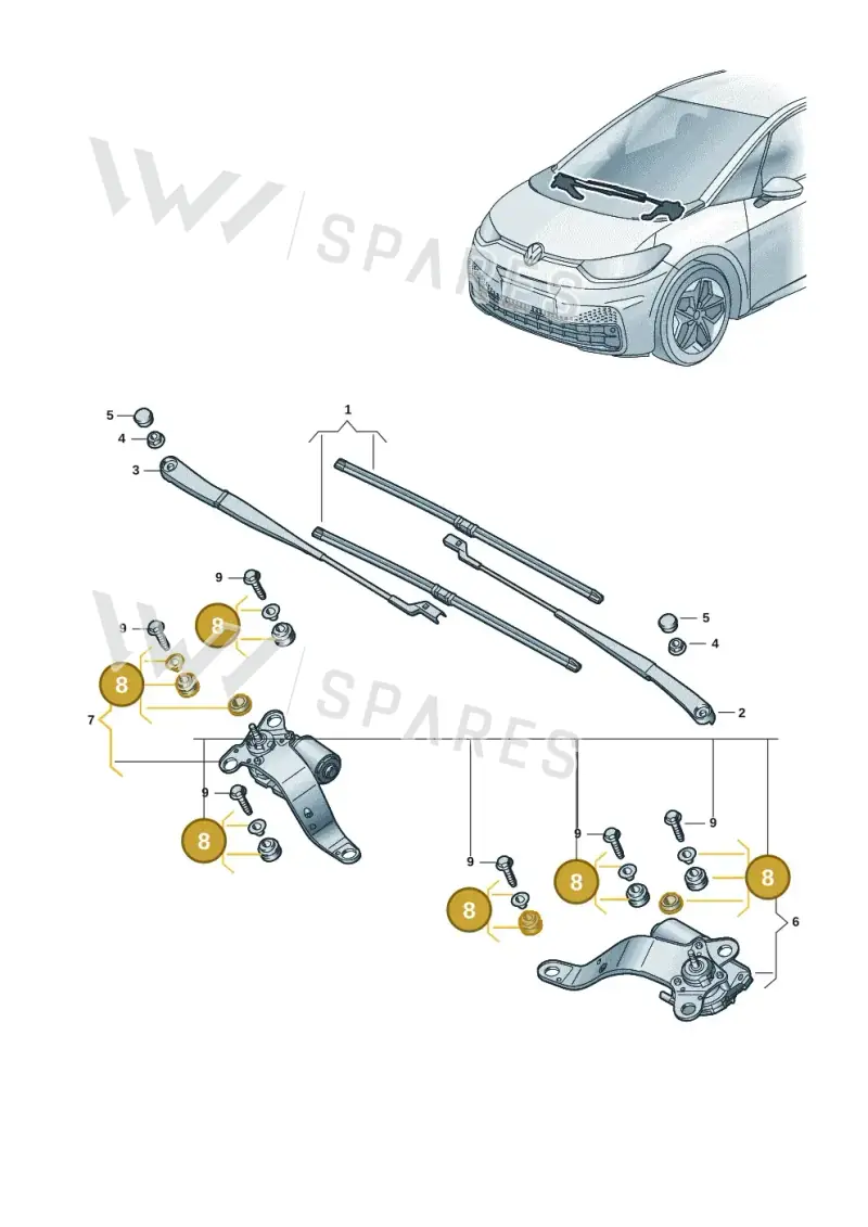 10A998754 — Volkswagen ID.3 Pro (2019-2024) diagram 10a955000, position 8
