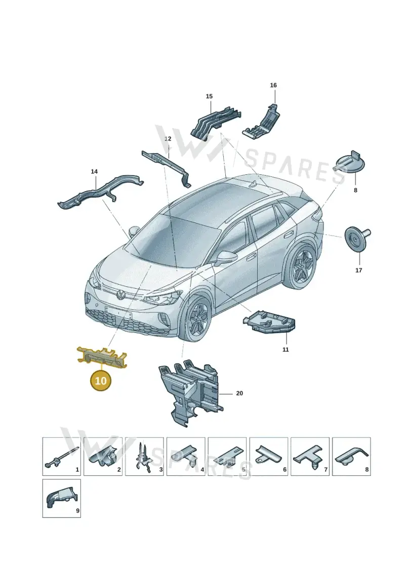 10B971815A — Volkswagen ID.6 X (2021-) diagram 12d971084, position 10