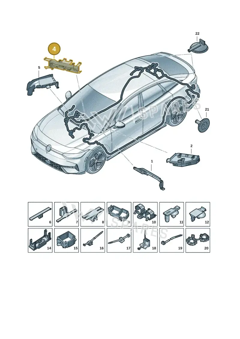 10B971815A — Volkswagen ID.7 Limousine Pro (2023-) diagram 14b972001, position 4