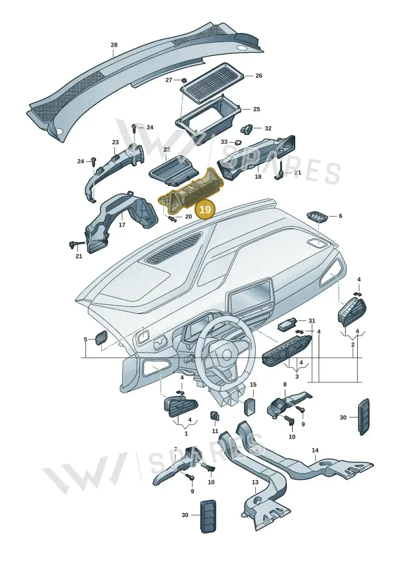 10C819241 — Volkswagen ID.3 Pro (2019-2024) diagram 10a819300, position 19
