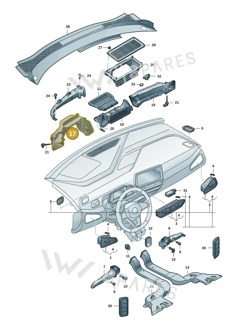 10C819633 — Volkswagen ID.3 Pro (2019-2024) diagram 10a819300, position 17
