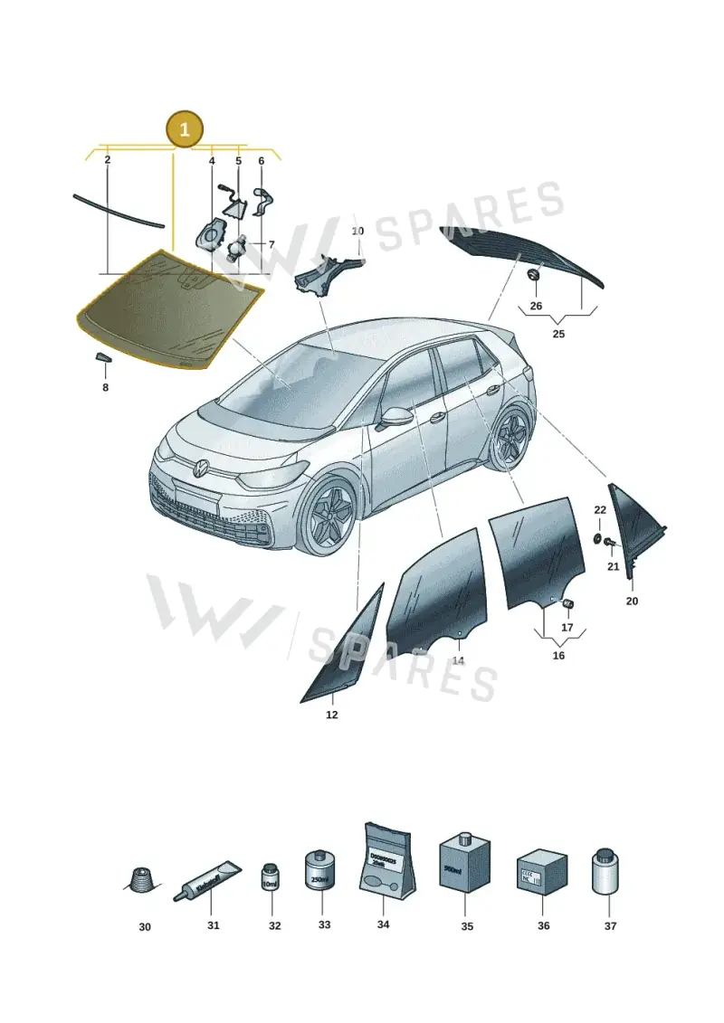 10C845011BNVB — Volkswagen ID.3 (2019-2025) diagram 10a845000, position 1