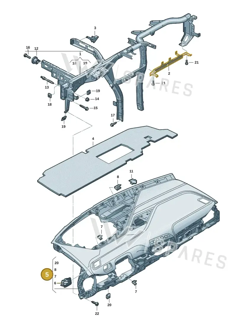 10C857003EVYK — Volkswagen ID.3 Pro (2019-2024) diagram 10a857000, position 5