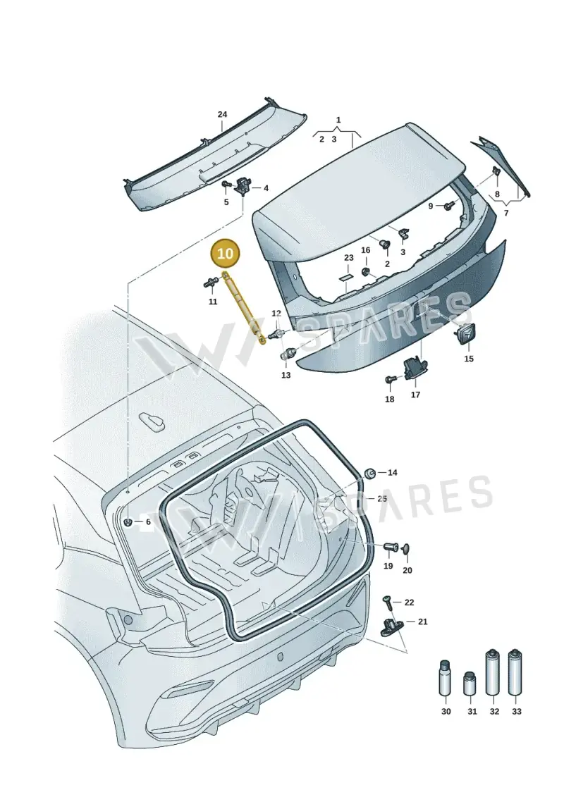 10E827550C — SEAT CUPRA Born (2021-) diagram 10s827000, position 10