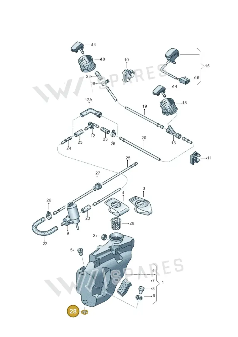 111857779 — Volkswagen Caddy combi./del.van (1998-2005) diagram 121955250, position 28