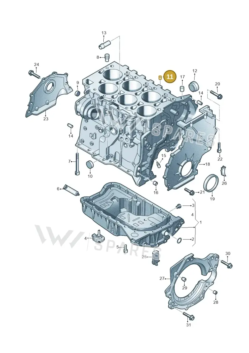 113101115A — Volkswagen Touareg                08> (2007-) diagram 460103300, position 11