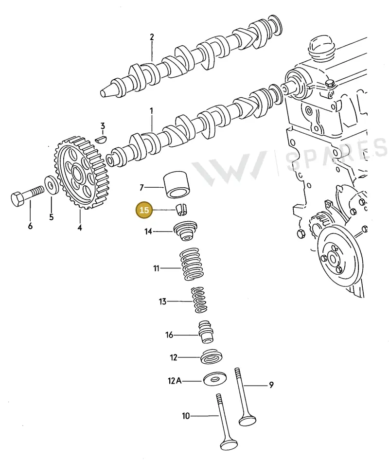 113109651A — Volkswagen Passat syncro (1991-1993) diagram 013012100, position 15