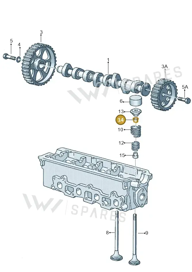 113109651A — Volkswagen POLO (1994-1999) diagram 121109050, position 14