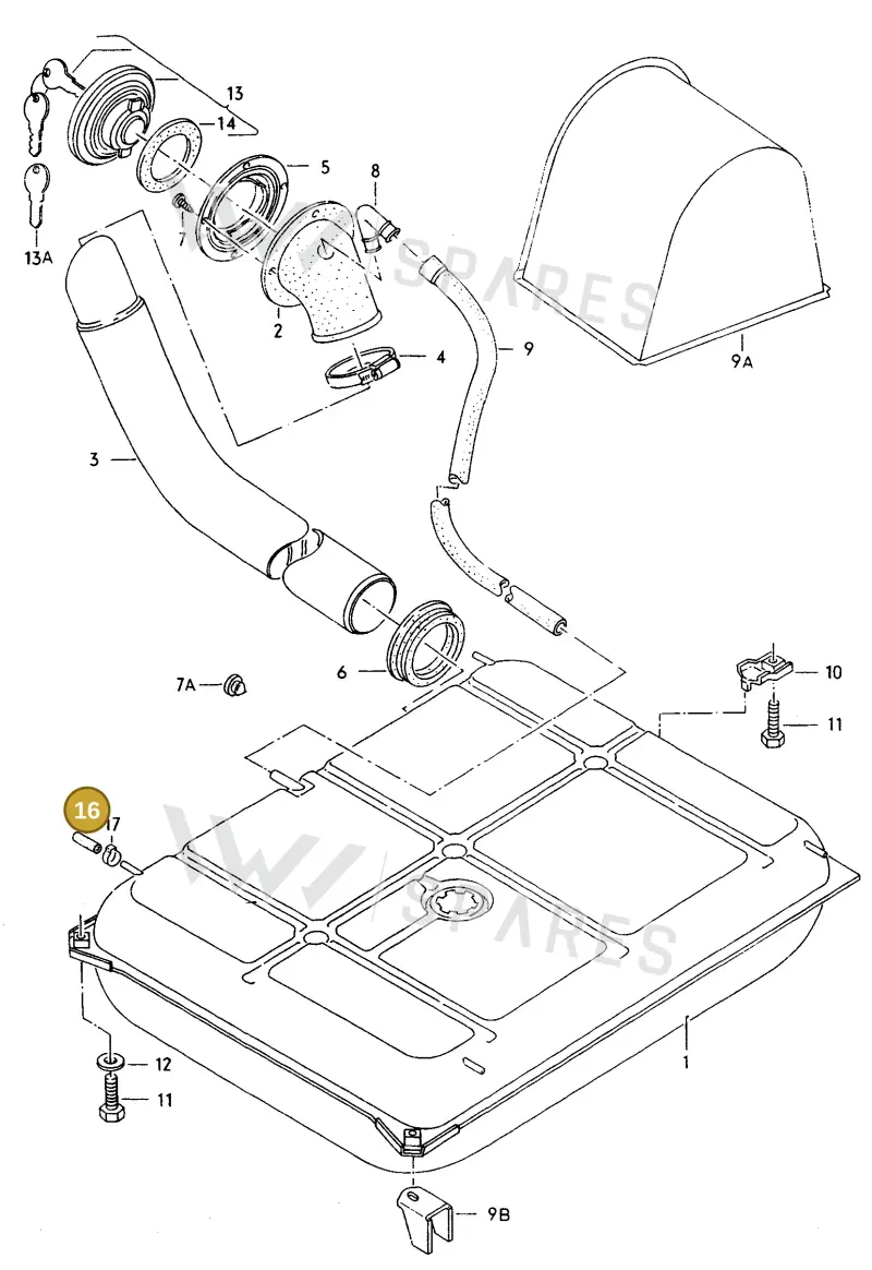 113201539 — Volkswagen LT 28-40 F>28-d-007273 (1975-1982) diagram 030042000, position 16
