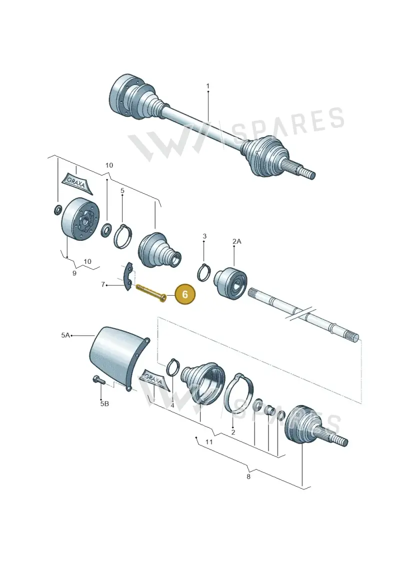 1135012291 — Volkswagen Parati (2010-) diagram 303407250, position 6