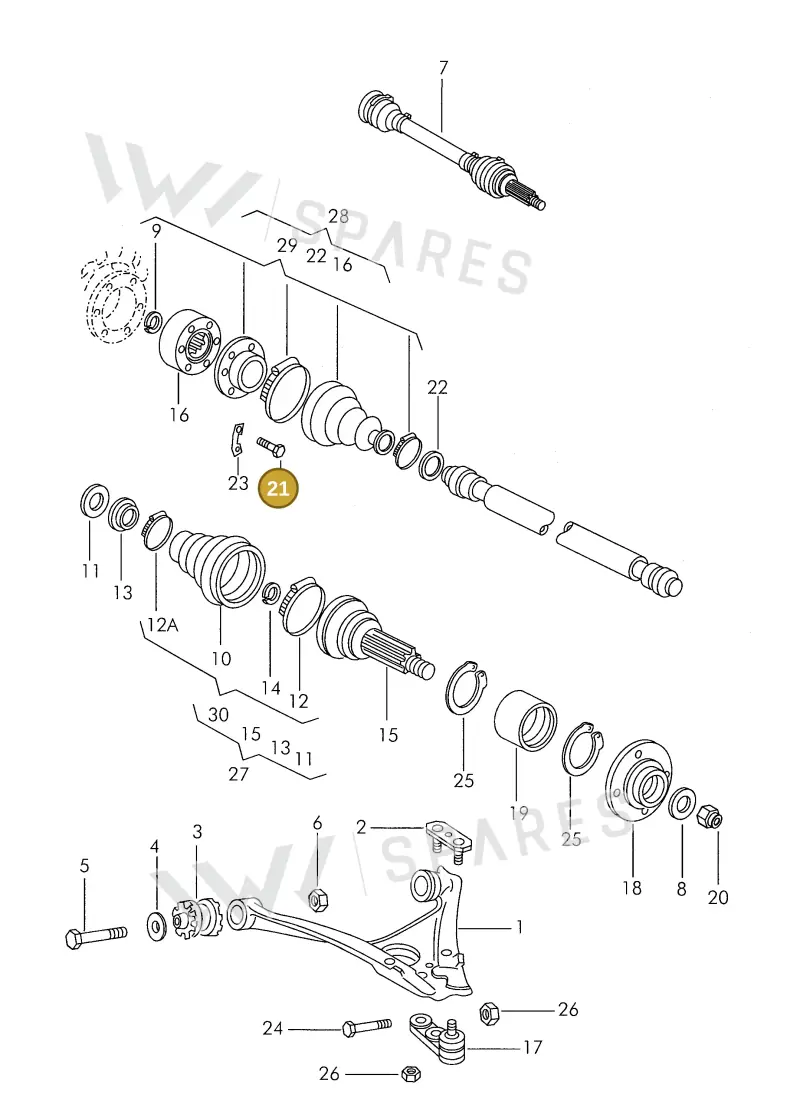 1135012291 — Volkswagen 325 platform diagram 311407300, position 21