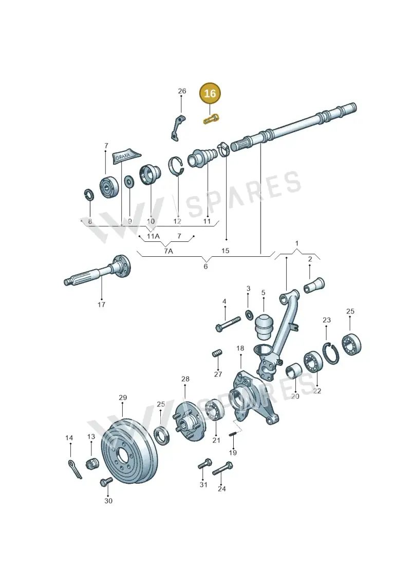 1135012291 — Volkswagen Kombi (2011-) diagram 308501200, position 16