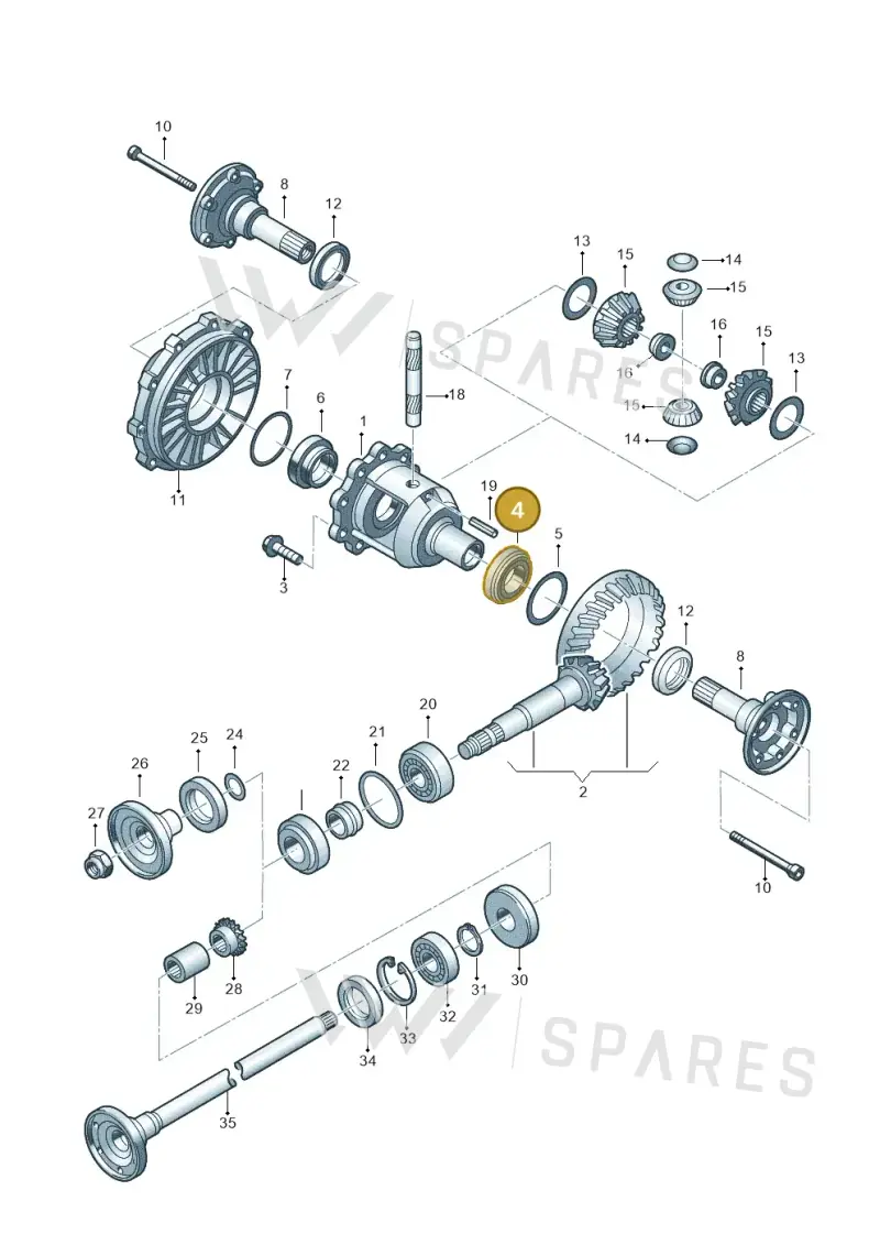 113517185B — Volkswagen PASSAT/4MOTION/W8 (2002-2005) diagram 195525300, position 4