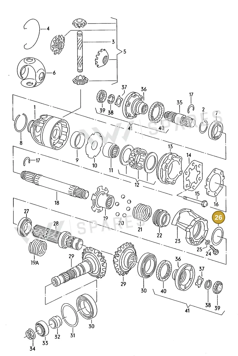 113517206A — Volkswagen Passat Var.syncro (1994-1996) diagram 091078200, position 26