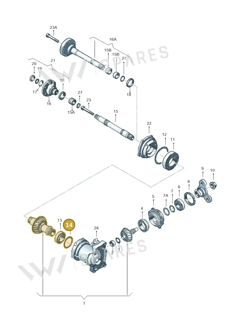113517206A — Volkswagen Jetta/Wagon (2002-2006) diagram 194409460, position 14
