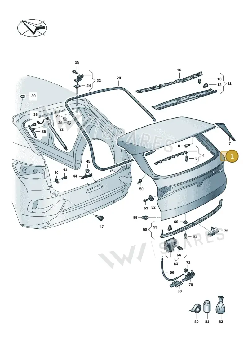 11A827025A — Volkswagen ID.4 Pro (2020-2023) diagram 11a827000, position 1