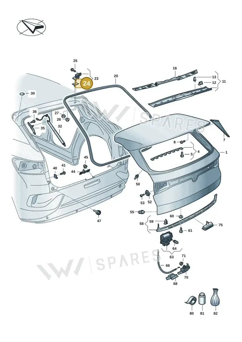 11A827157A — Volkswagen ID.4 Pro (2020-2023) diagram 11a827000, position 24