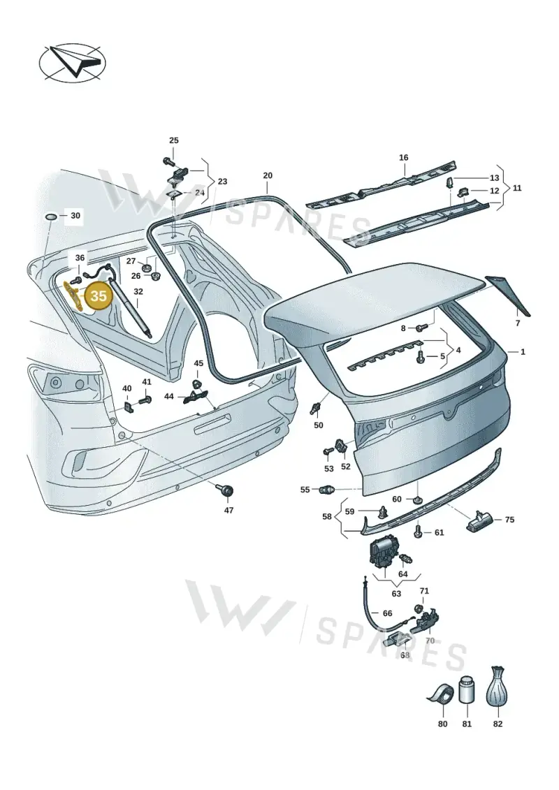 11A827427A — Volkswagen ID.4 Pro (2020-2023) diagram 11a827000, position 35