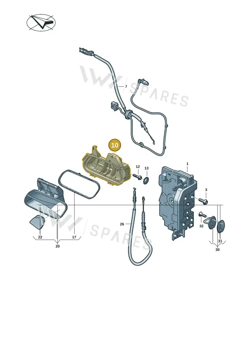 11A837812G — Volkswagen ID.4 Pro (2020-2023) diagram 11a837000, position 10