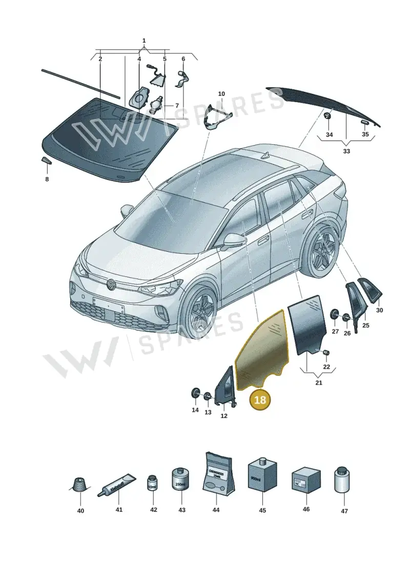 11A845021 — Volkswagen ID.4 (2020-2025) diagram 11a845000, position 18