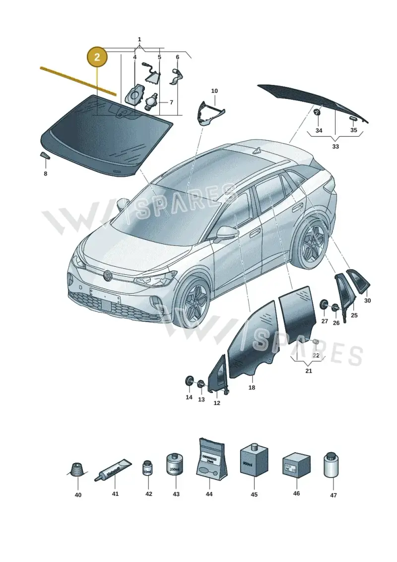11A845132 — Volkswagen ID.4 (2020-2025) diagram 11a845000, position 2