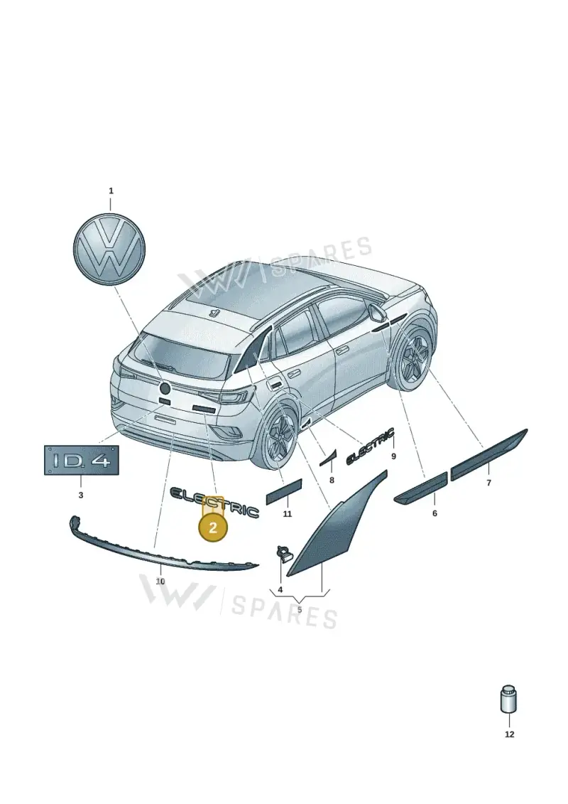 11A853433 — Volkswagen ID.4 (2020-2025) diagram 11a853080, position 2+9