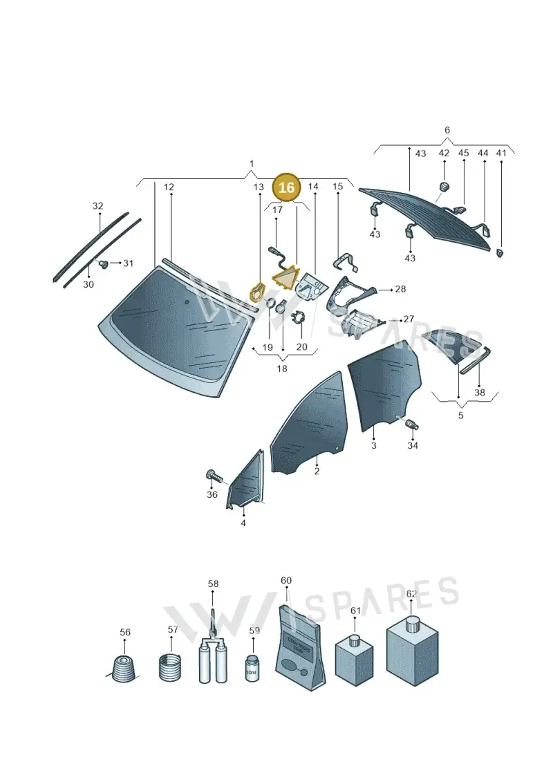 11A862505 — Audi Q4 Sportback (2021-2025) diagram 89a845000, position 16