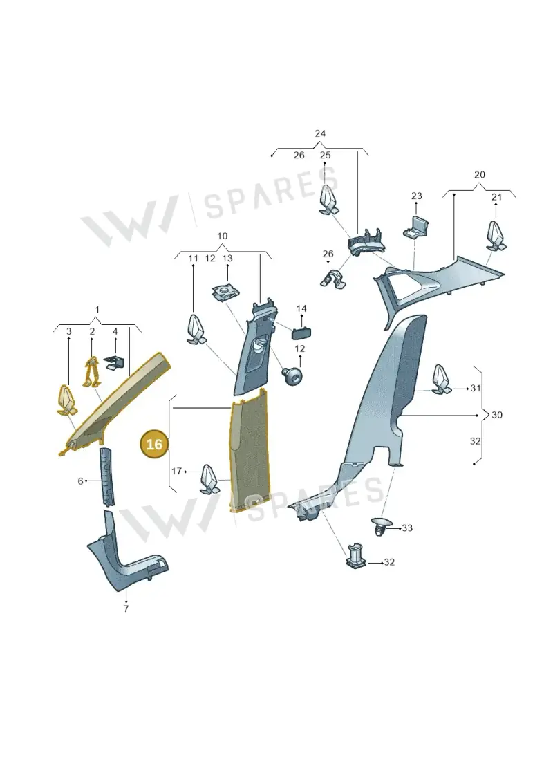 11A867292B4PK — Volkswagen ID.4 Pro (2020-2023) diagram 11a867065, position 16