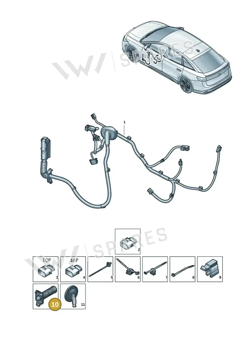 11A959845A — Volkswagen ID.7 (2023-2025) diagram 14b972300, position 10