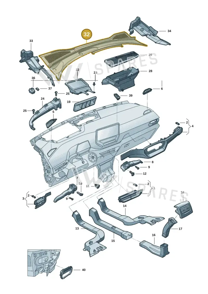 11B819403B9B9 — Volkswagen ID.4 X (2020-) diagram 11d819300, position 32