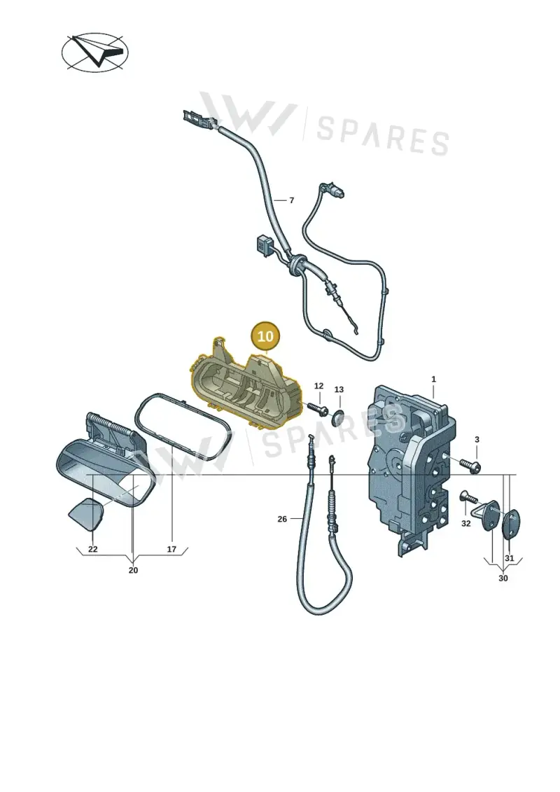 11B837811G — Volkswagen ID.4 Pro (2020-2023) diagram 11a837000, position 10