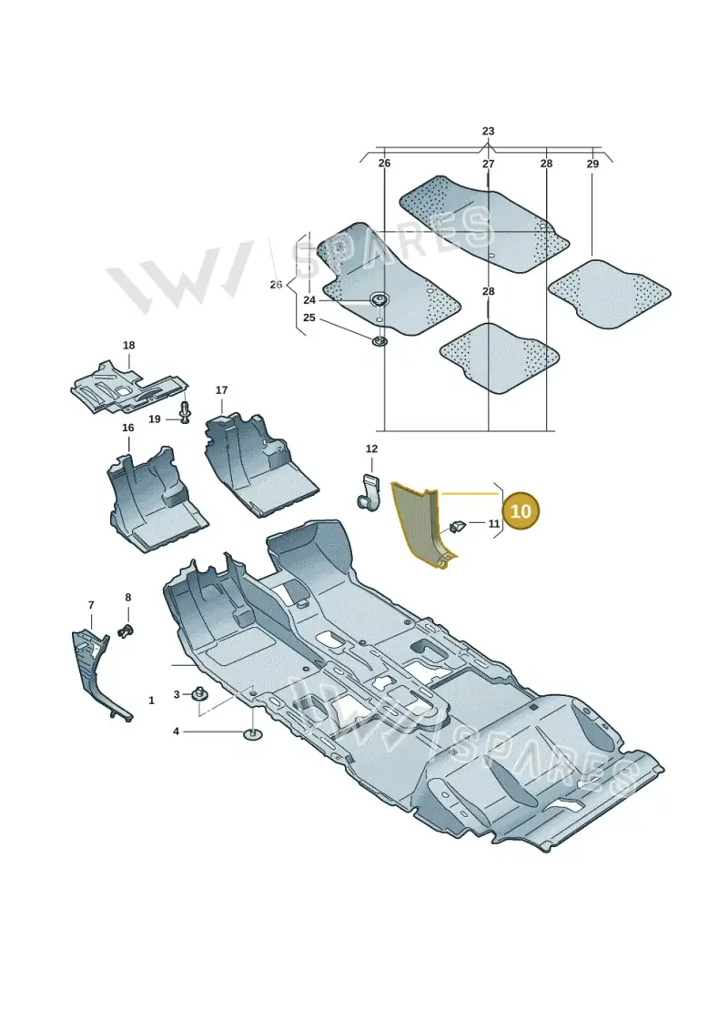 11B863484B4PK — Volkswagen ID.4 Pro (2020-2023) diagram 11a863000, position 10