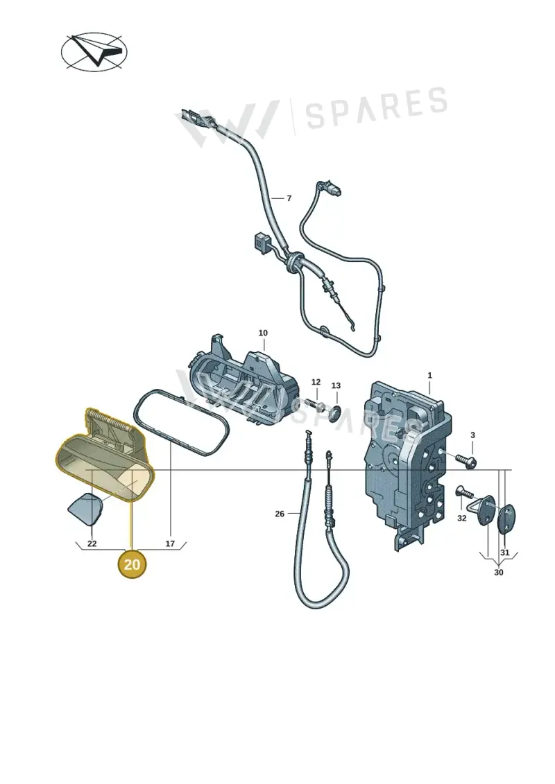 11C837206BBGRU — Volkswagen ID.7 Limousine Pro (2023-) diagram 11a837000, position 20