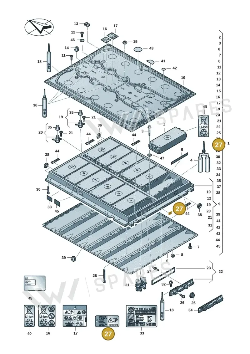 12E010001B — Volkswagen ID.7 Limousine Pro (2023-) diagram 082915053, position 27