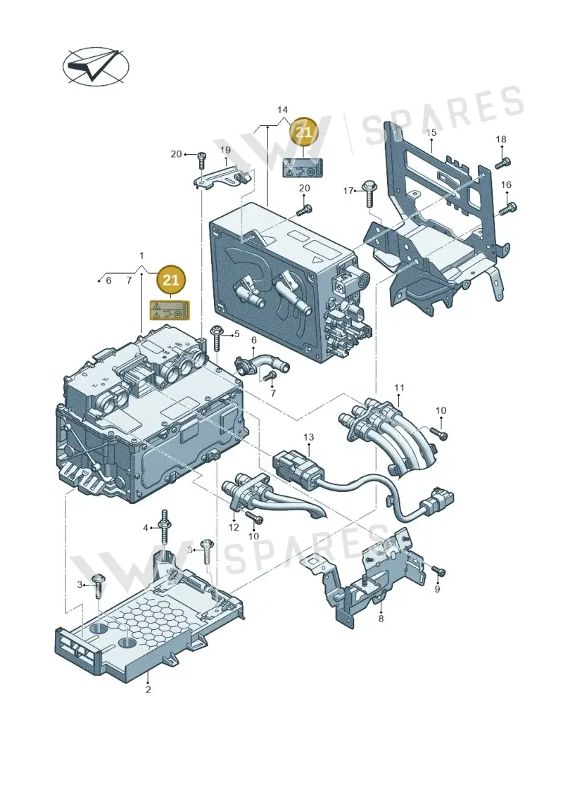 12E010001F — Volkswagen Passat estate (2023-) diagram 570907800, position 21