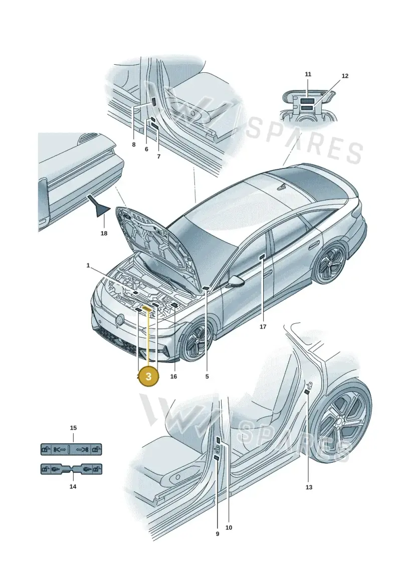 12E010002B — Volkswagen ID.7 Limousine Pro (2023-) diagram 14b010000, position 3