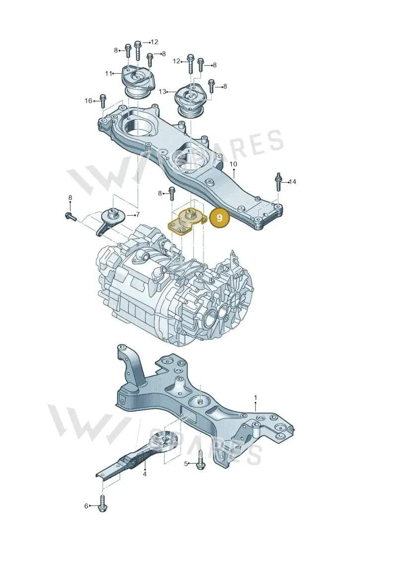 12E199117A — Volkswagen E-up! (2016-2023) diagram 899199000, position 9