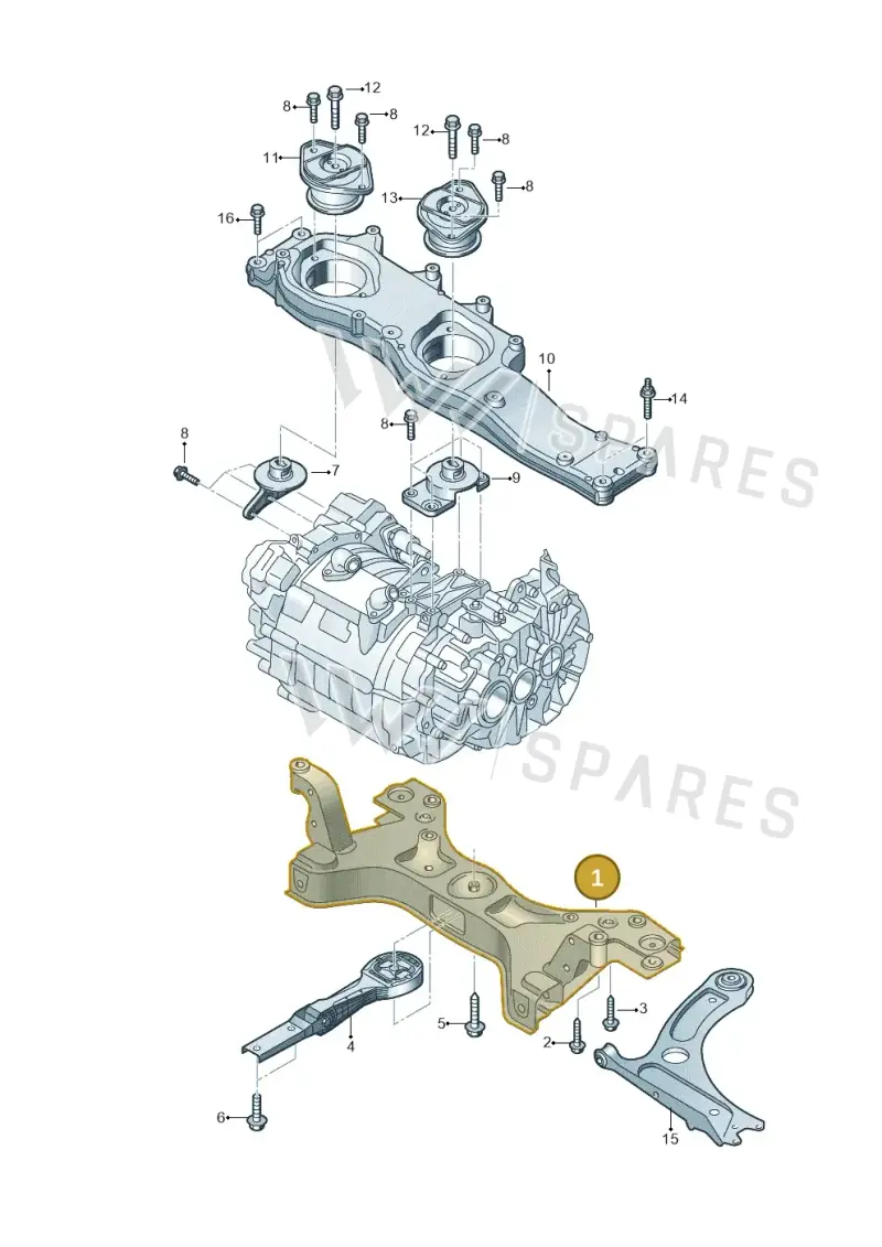 12E199315B — Volkswagen E-up! (2013-2016) diagram 772199200, position 1