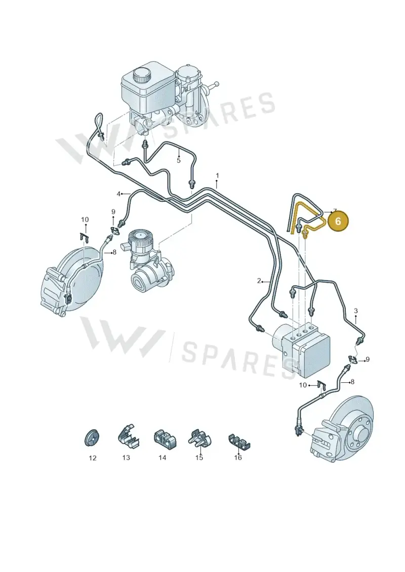 12E614741 — Volkswagen E-up! (2016-2023) diagram 772611250, position 6