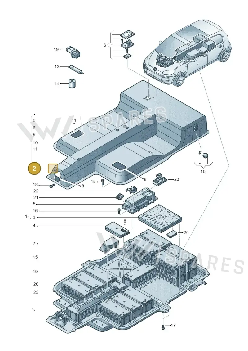 12E804841ENVB — Volkswagen E-up! (2016-2023) diagram 772915500, position 2
