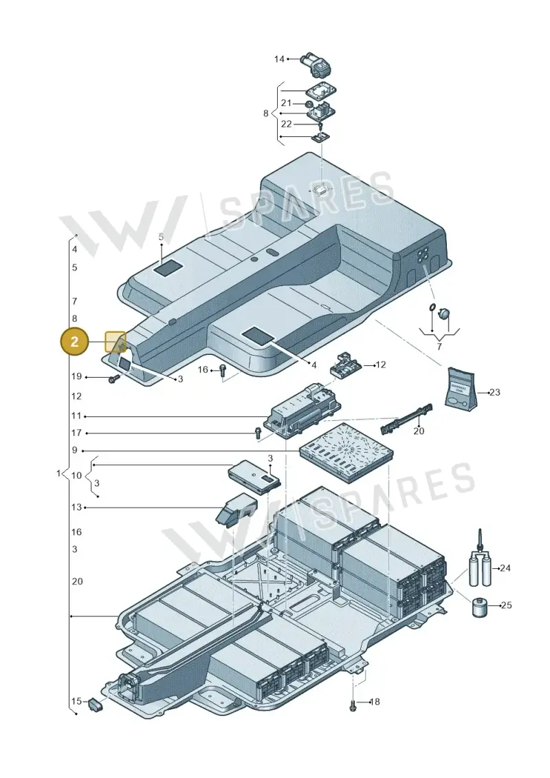 12E804841H — Volkswagen E-up! (2016-2023) diagram 899915055, position 2