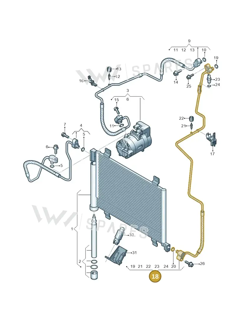 12E820741A — Volkswagen E-up! (2013-2016) diagram 772260410, position 18