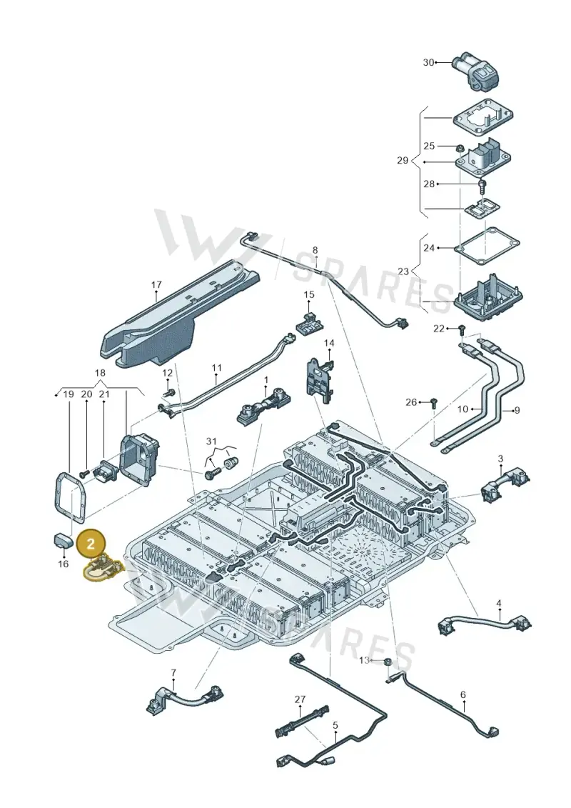 12E915154B — Volkswagen E-up! (2016-2023) diagram 899915075, position 2