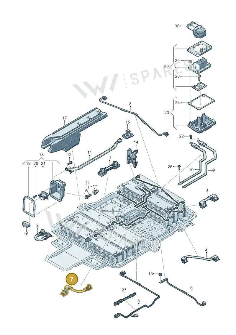 12E915154G — Volkswagen E-up! (2016-2023) diagram 899915075, position 7