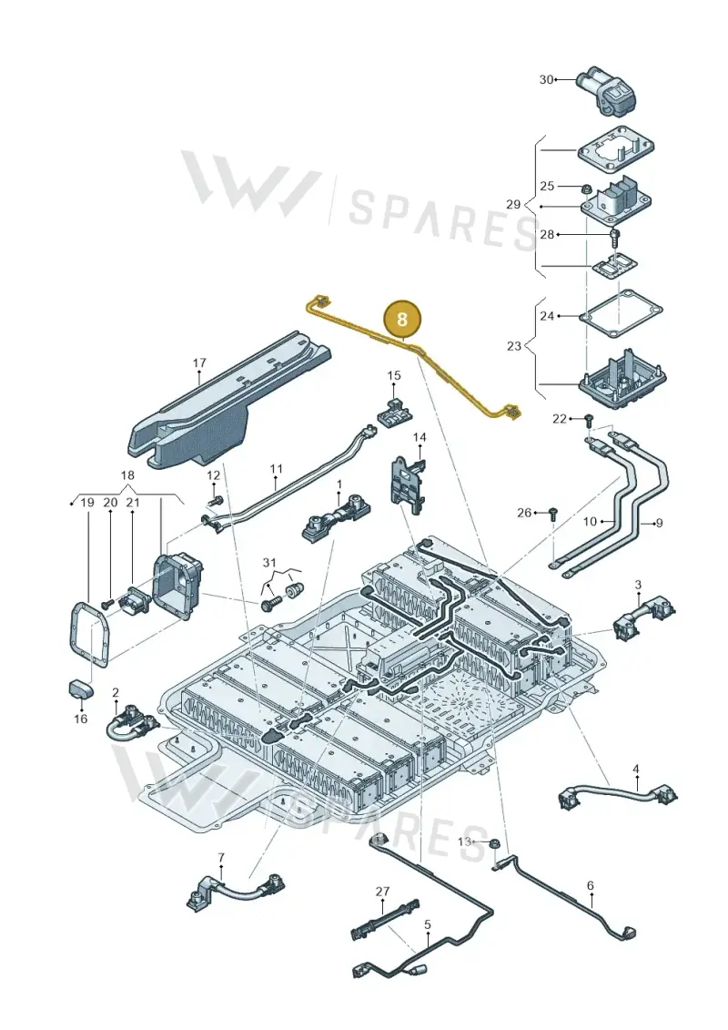 12E915154H — Volkswagen E-up! (2016-2023) diagram 899915075, position 8
