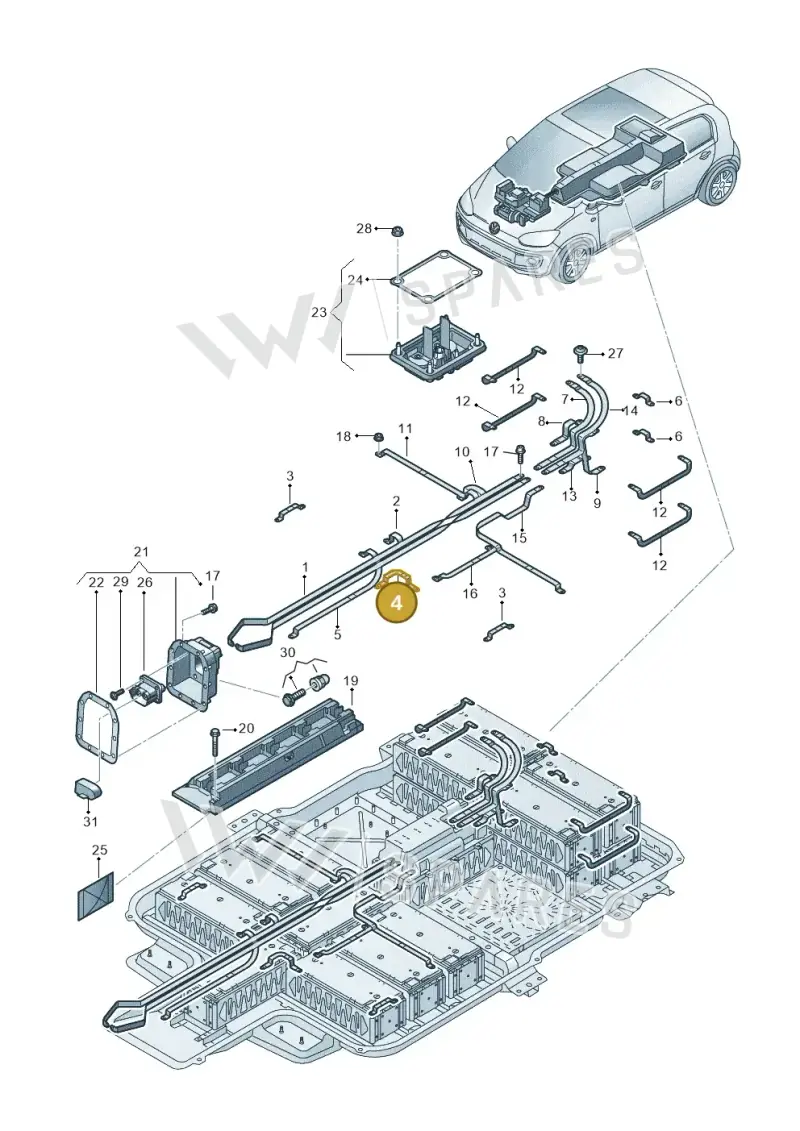 12E915159BN — Volkswagen E-up! (2016-2023) diagram 772915700, position 4