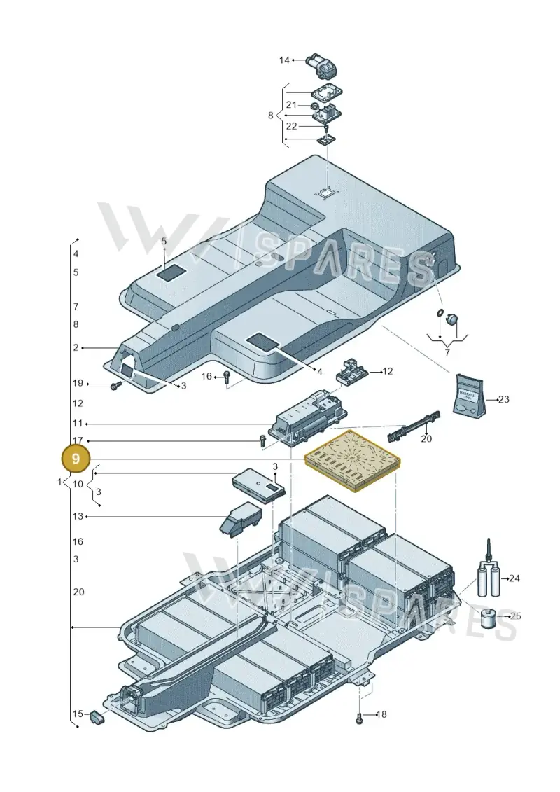 12E915227R — Volkswagen E-up! (2016-2023) diagram 899915055, position 9