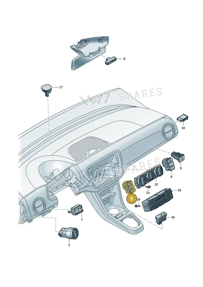 12E927137D1QB — SEAT Mii Electric (2020-2021) diagram 12s941500, position 5