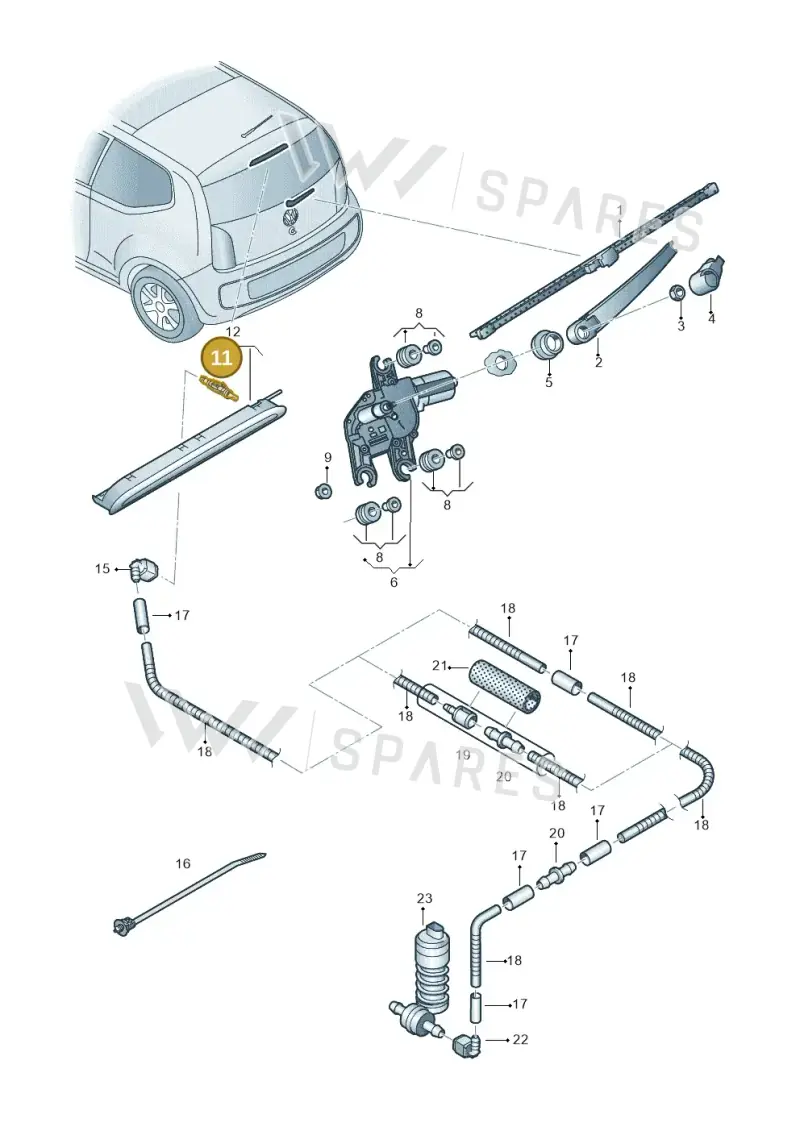 12E955993A — Volkswagen E-up! (2016-2023) diagram 772955200, position 11